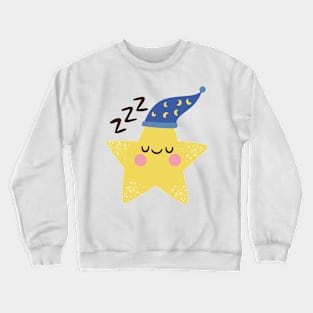 Gold Star, Sleeping star Crewneck Sweatshirt